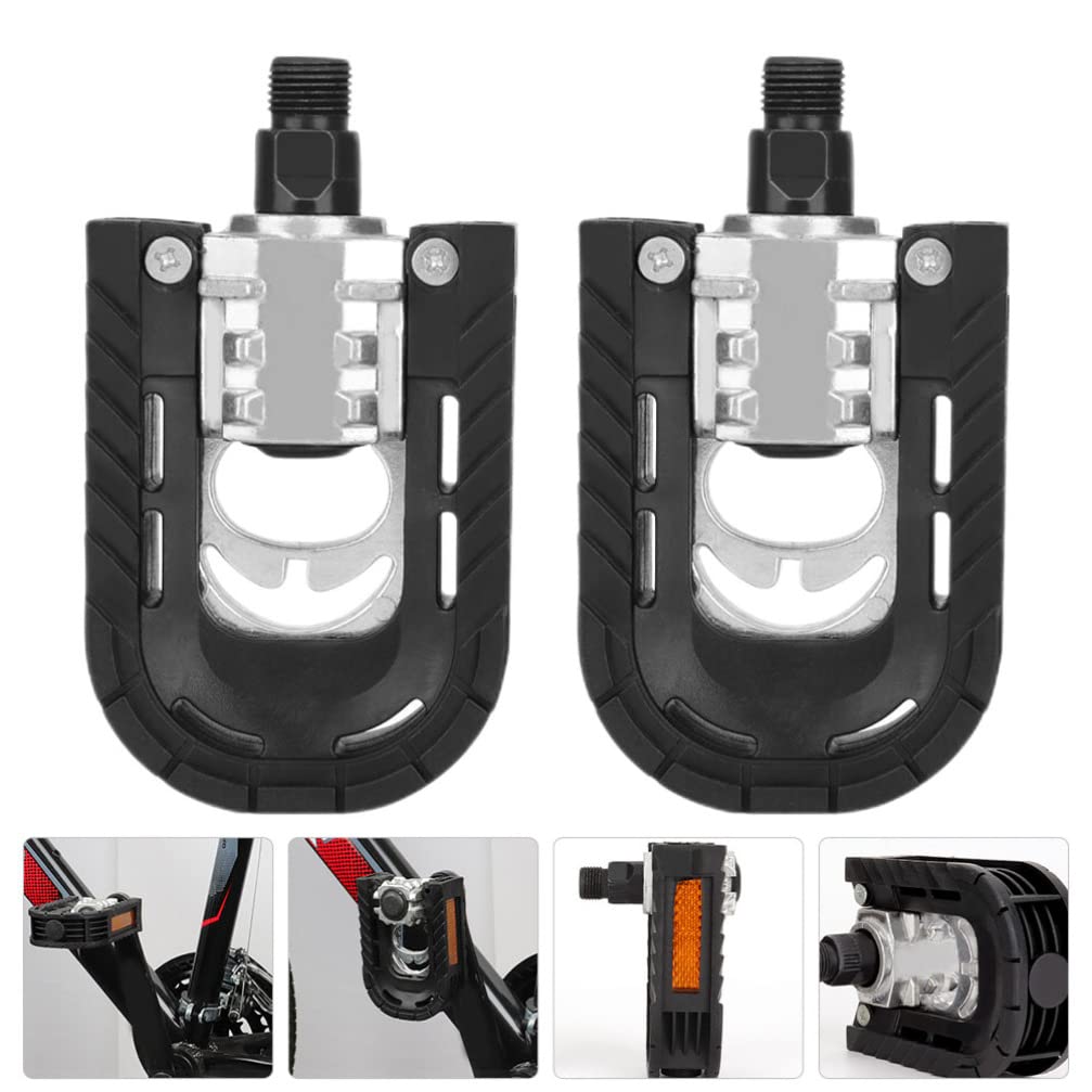 BESPORTBLE 1 Pair Folding Bike Pedals - Non-Slip MTB/Road Bike Pedals with Luminous Design & Smooth Bearings | Perfect for Commuting, Mountain Biking & Kids' Bicycles