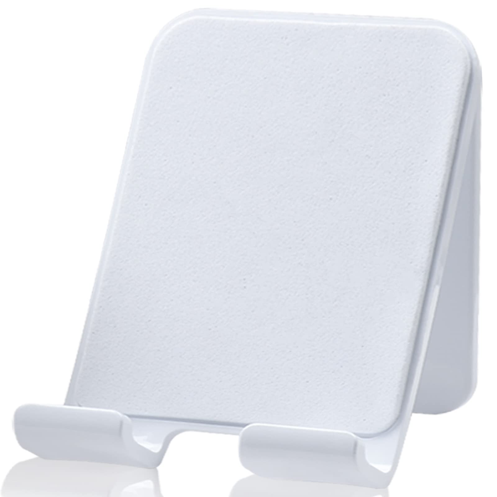 Adjustable Wall Mount Phone Stand with Strong Adhesive - 360° Rotatable Phone Holder for Desk, Bed & Charging - Compatible with iPhone & Android (White) - Perfect for Home, Office & Travel Use