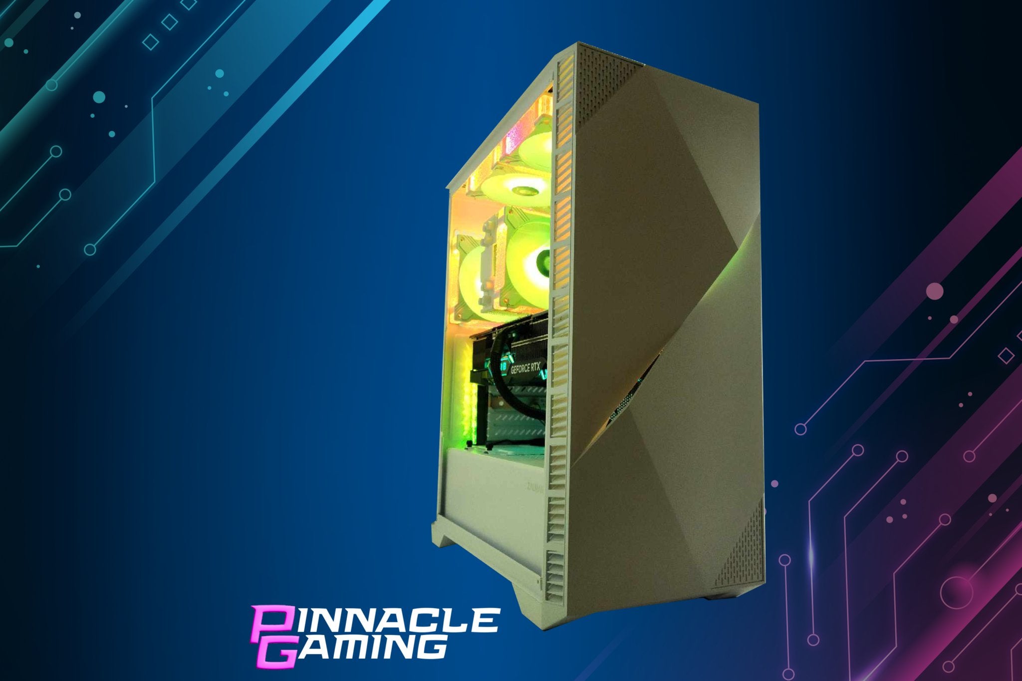 Custom Gaming Desktop PC - Intel i3, NVIDIA RTX 4060, 500GB SSD, 16GB RAM, White H610 - Perfect for Streaming, Esports & High-Performance Gaming