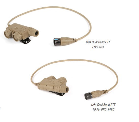 Ops Core Dual Band U94 Push To Talk (PTT) Adapters - Military-Grade Tactical Communication Device for Two-Way Radios | Perfect for Airsoft, Military Training & Outdoor Adventures