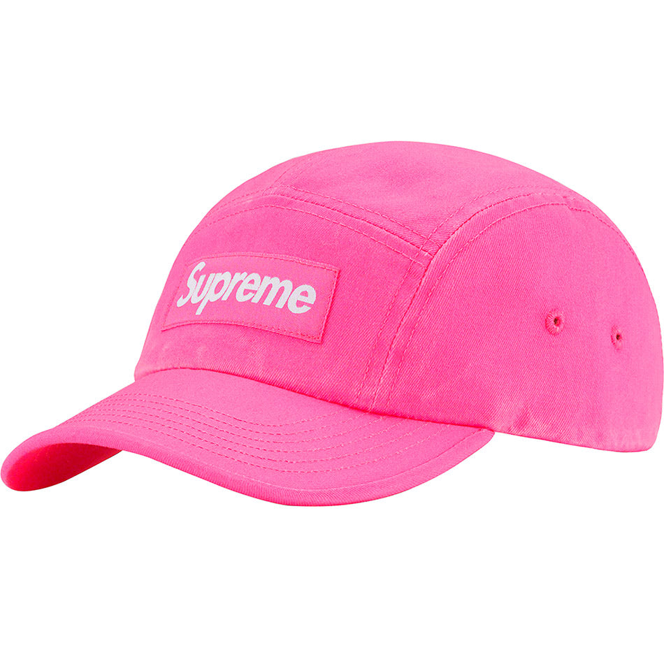Supreme SS23 Washed Chino Twill Camp Cap - Pink Baseball Hat for Men, Streetwear Fashion Accessory | Perfect for Casual Outfits, Summer Style & Urban Street Fashion