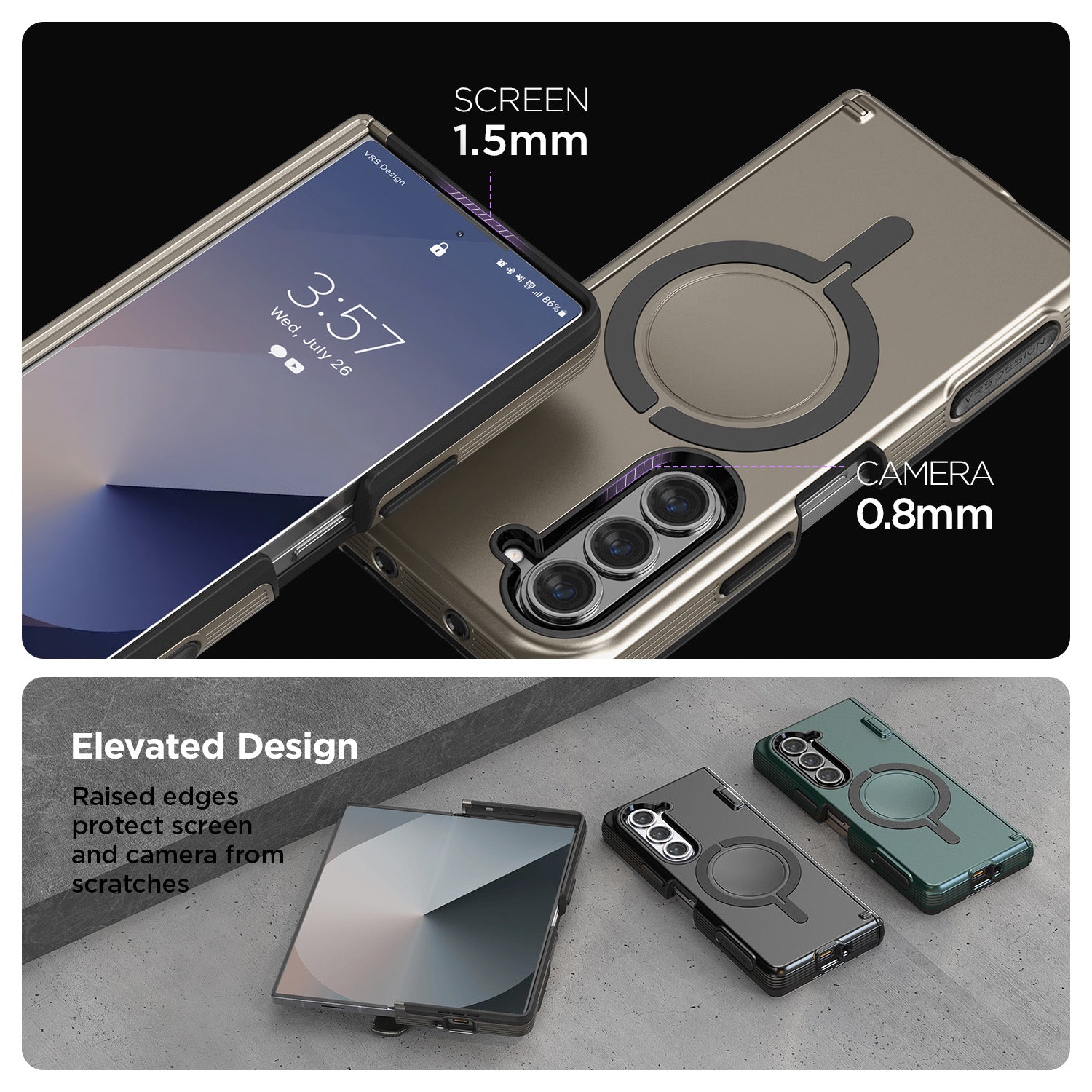 Samsung Galaxy Z Fold 6 Phone Case with Edge Protection - Slim Protective Cover for Foldable Smartphone | Perfect for Work, Travel & Everyday Use