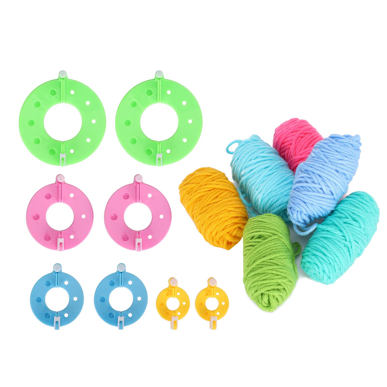 Fdit Portable Pompom Maker Kit - DIY Craft Tool for Knitting, Crochet & Scrapbooking - Reusable Pom Pom Maker for Adults & Craft Lovers (Perfect for Home Decor, Gift Wrapping & Party Crafts)
