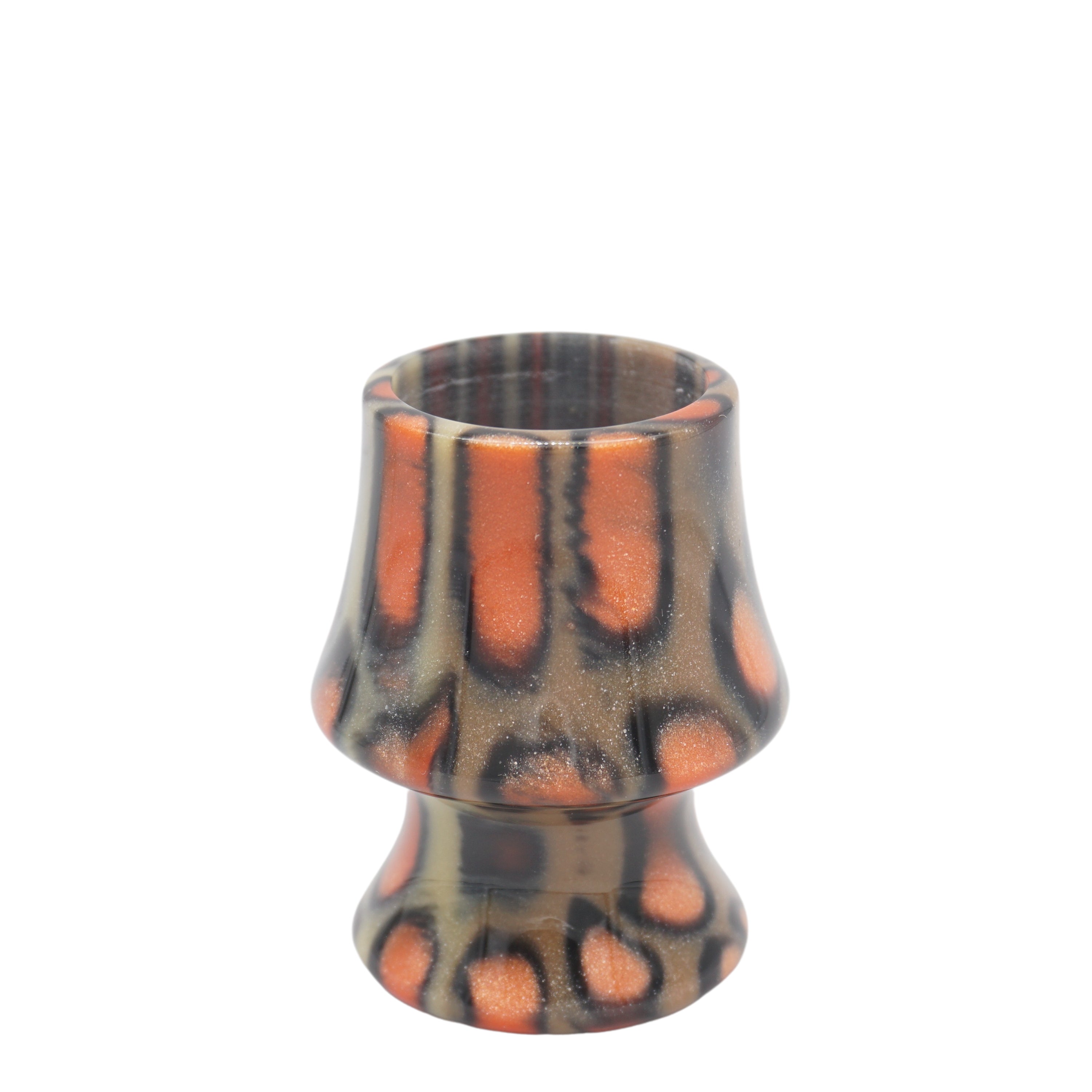 Premium Orange Tigris Perla Handcrafted Shaving Brush Handle - Fits 24mm & 26mm Knots - Perfect for Wet Shaving & Grooming Rituals - Luxury Shaving Accessory for Men's Beard Care