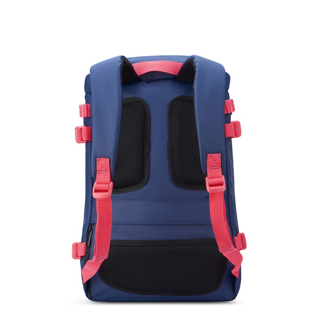 Jeep 17-Inch Laptop Backpack with RFID Protection - Navy Blue | Water-Resistant Cylindrical Design for Commuting, Travel & College