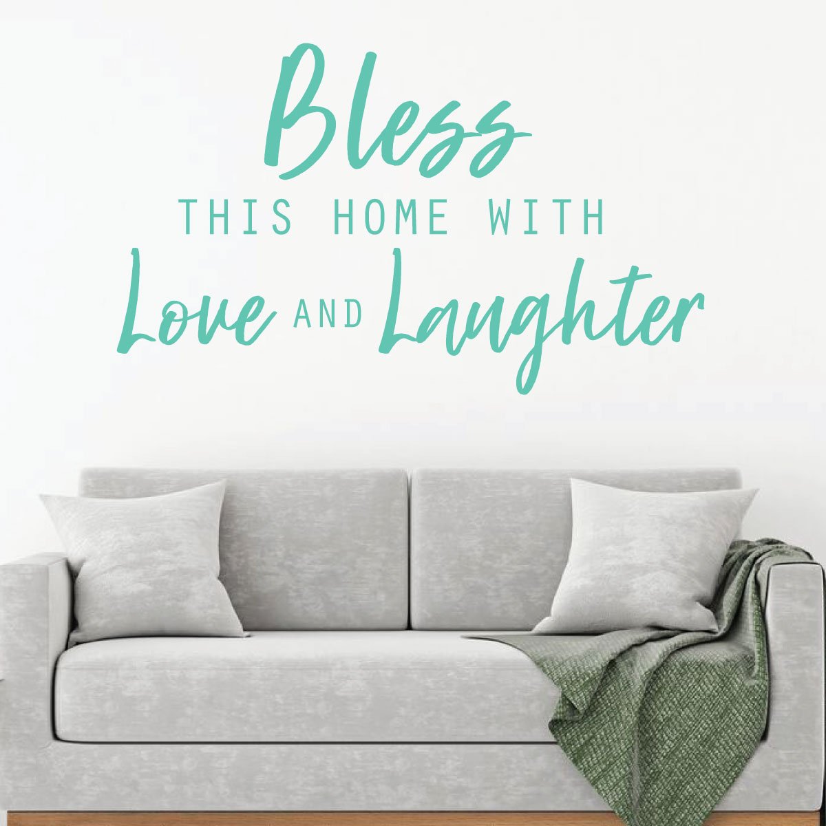 Bless This Home Vinyl Wall Decal - Removable Family Quote Sticker for Living Room, Bedroom & Nursery Decor - Perfect for Housewarming Gifts & Cozy Home Makeover