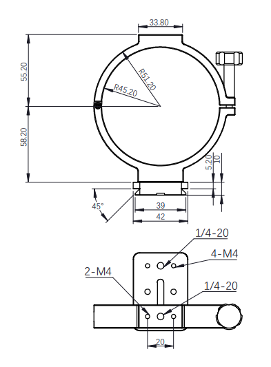 ZWO 90mm Holder Ring for ASI Cooled Astronomy Cameras - Secure Mounting Solution for Astrophotography & Telescope Imaging