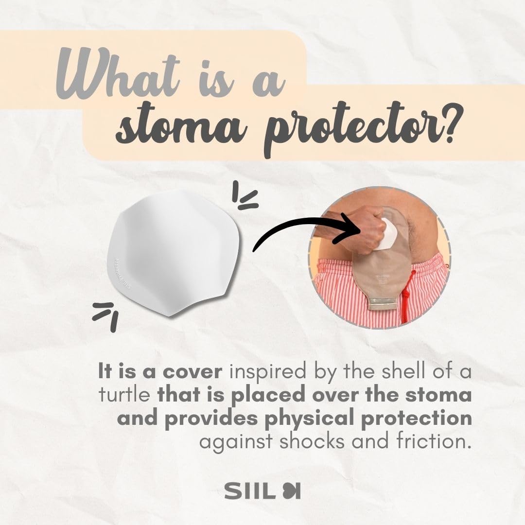SIIL Stoma Guard Shield for Ostomy Bags - Protective Cover for Colostomy & Ileostomy Supplies | Stoma Protector for Comfort & Security | Ideal for Swimming, Sports & Daily Activities