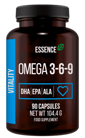 Essence Nutrition Omega 3 6 9 Supplement - 90 Softgel Capsules for Heart, Brain & Joint Health - Supports Immune System & Healthy Skin