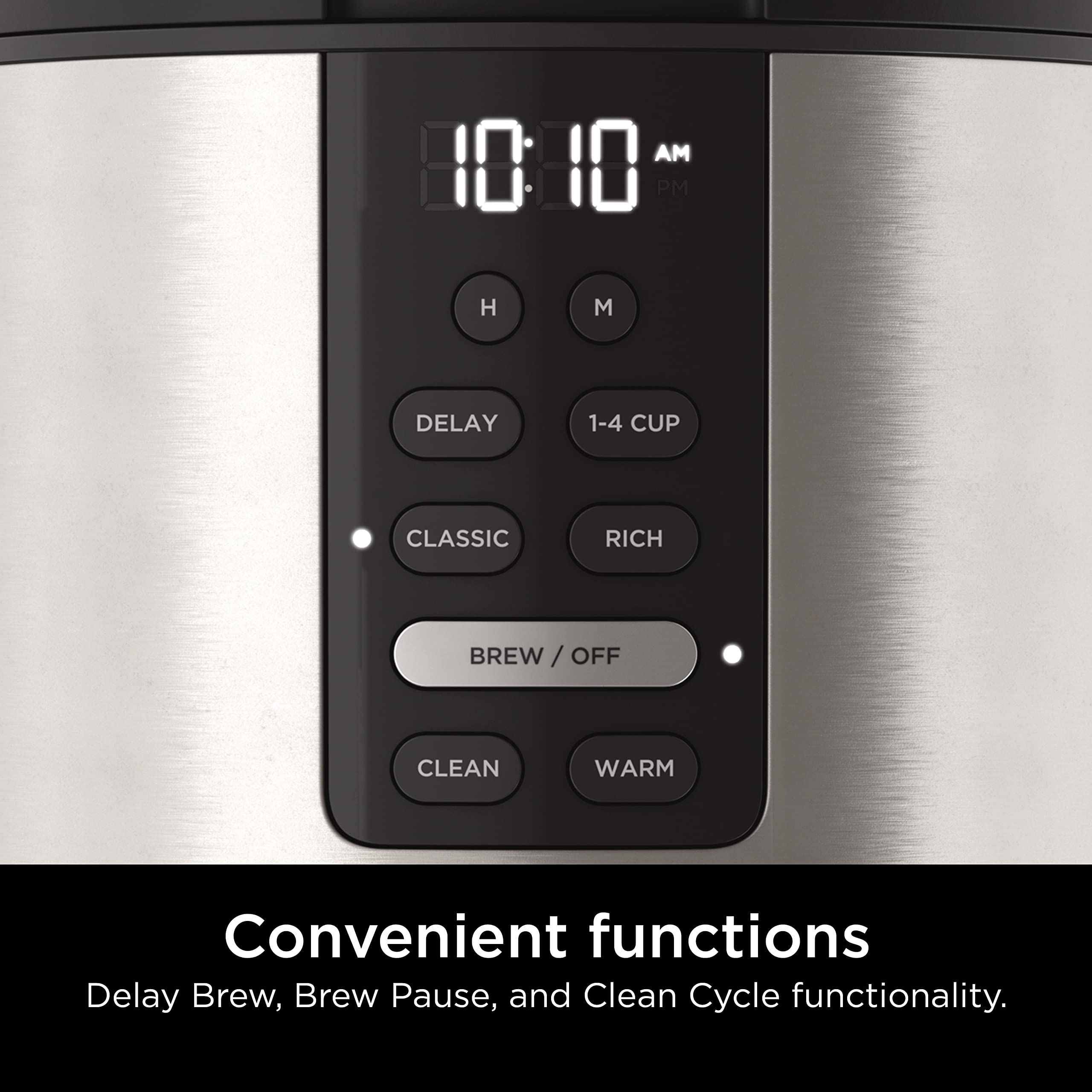 Ninja DCM200C Programmable XL 14-Cup Coffee Maker with Permanent Filter - Stainless Steel Silver - 14-Cup Glass Carafe - Perfect for Home, Office & Large Gatherings