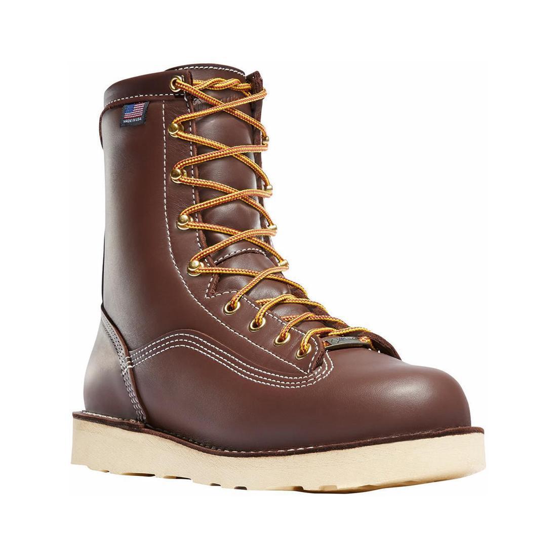 Power Foreman 8 Nano Toe Work Boots for Men - Brown Safety Shoes with Steel Toe & Slip Resistance - Ideal for Construction, Warehouse & Outdoor Work