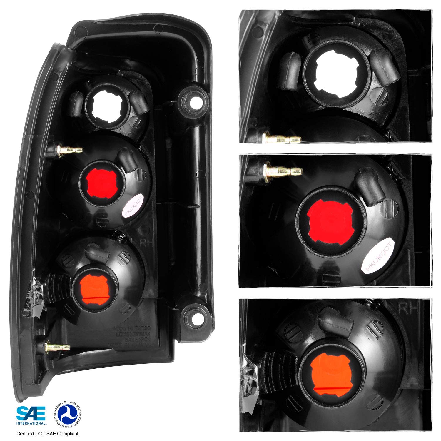 AKKON JDM Black Tail Lights Pair for 1996-2002 Toyota 4Runner Base SR5 Limited Sport SUV - Upgrade Your Ride with Sleek Style & Enhanced Visibility for Night Driving & Off-Road Adventures