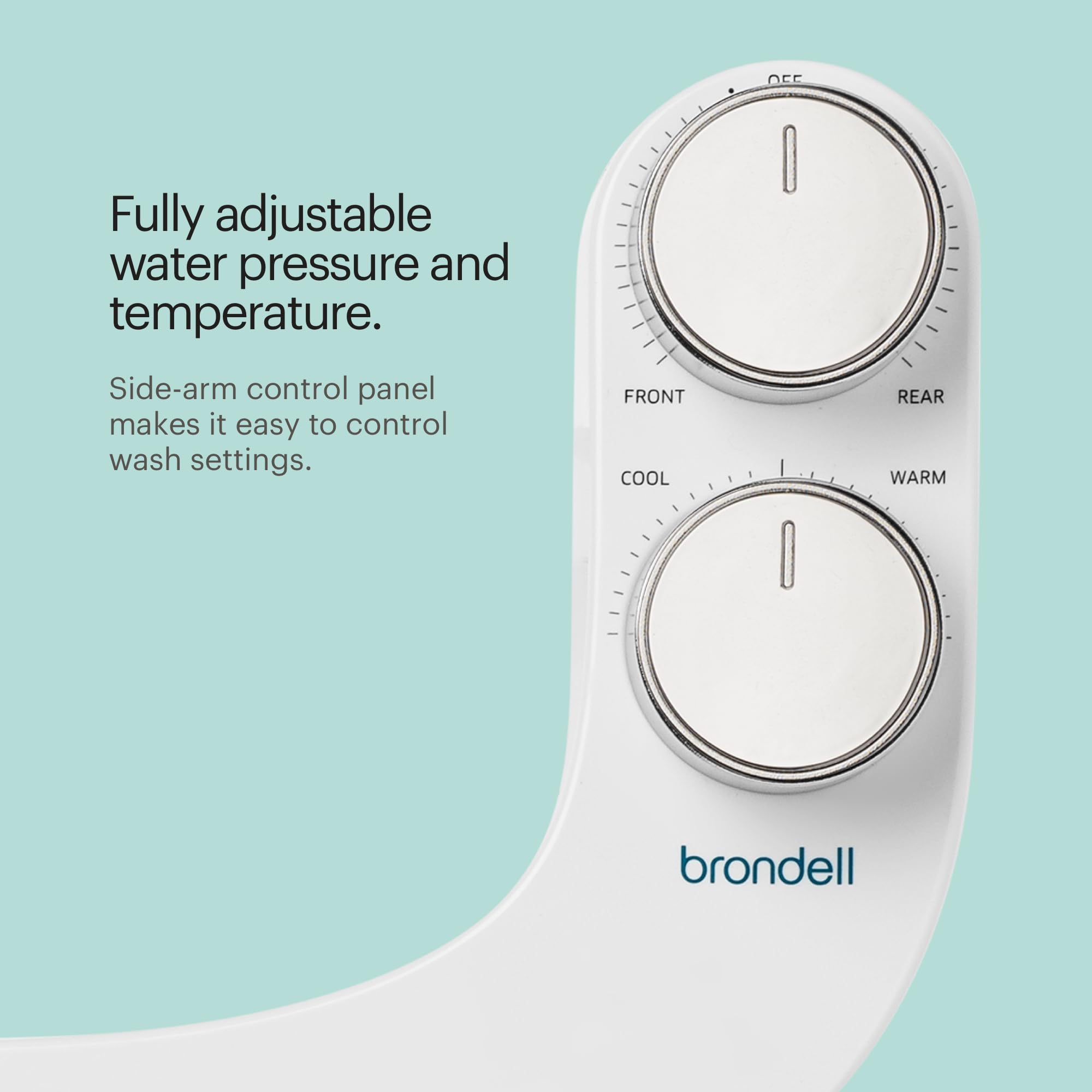 Brondell FreshSpa Comfort Plus Bidet Toilet Seat Attachment - Dual Temperature & Nozzle Control with Retractable Self-Cleaning Nozzles | Perfect for Bathroom Upgrade & Enhanced Personal Hygiene