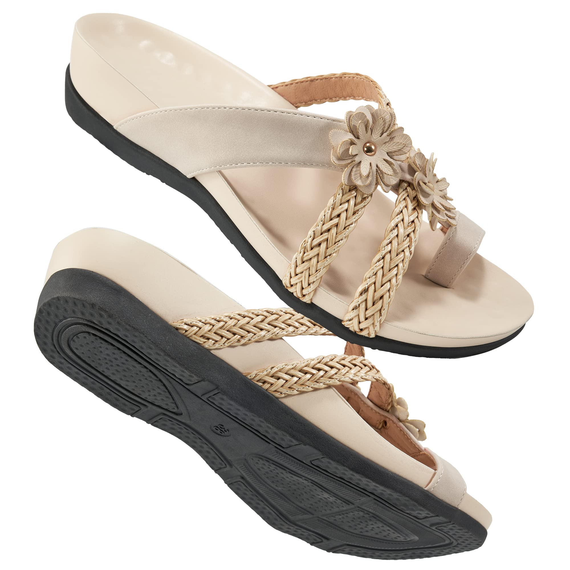 **FUDYNMALC Women's Orthotic Flip Flops with Arch Support - Comfortable Sandals for Flat Feet, Plantar Fasciitis & Foot Pain Relief - Ideal for Walking, Travel & Everyday Wear**