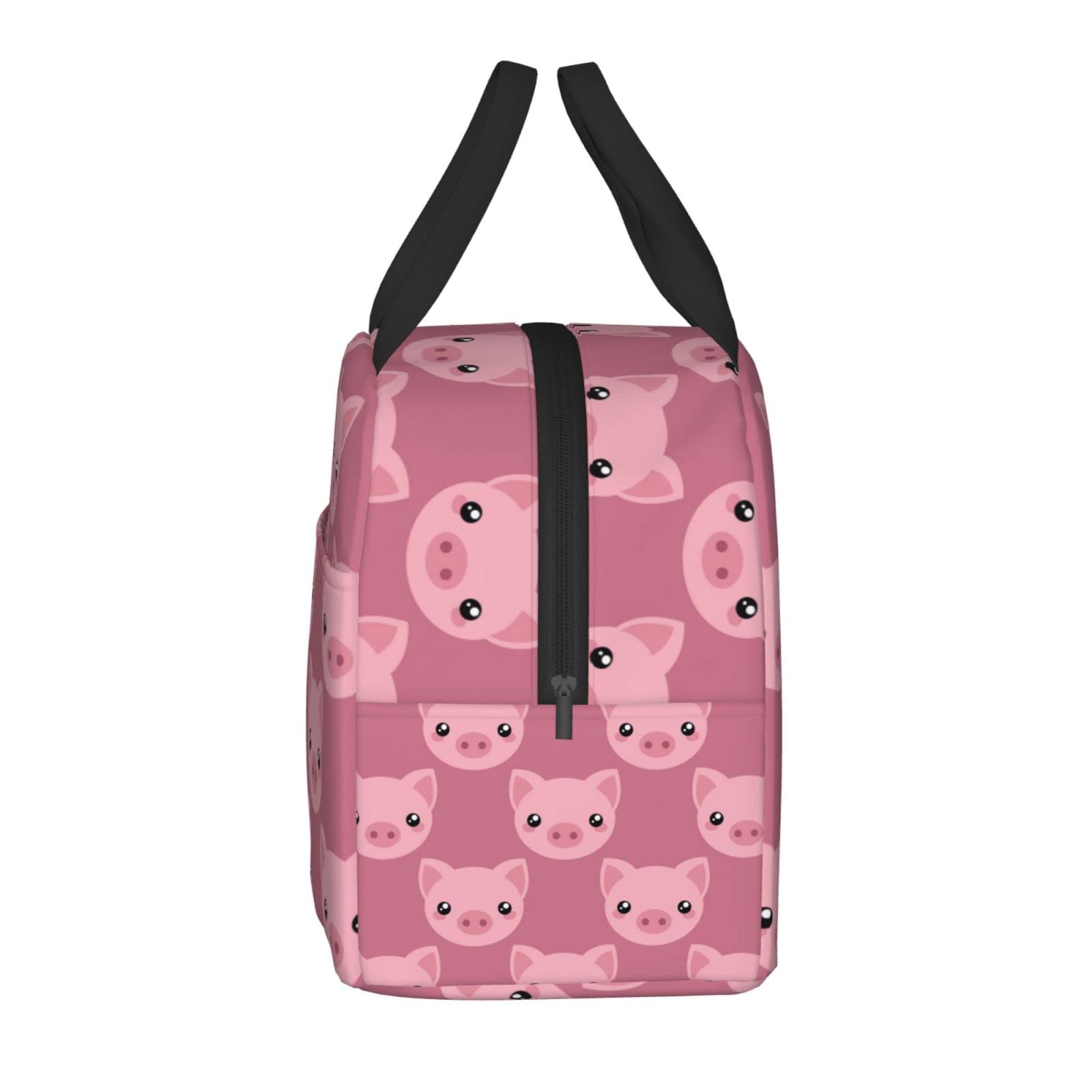 Insulated Cute Cartoon Pig Lunch Box for Kids - Reusable Thermal Lunch Bag for Boys & Girls, Perfect for School, Camping, Hiking, Picnic, Beach & Travel - Ideal for Keeping Food Fresh All Day