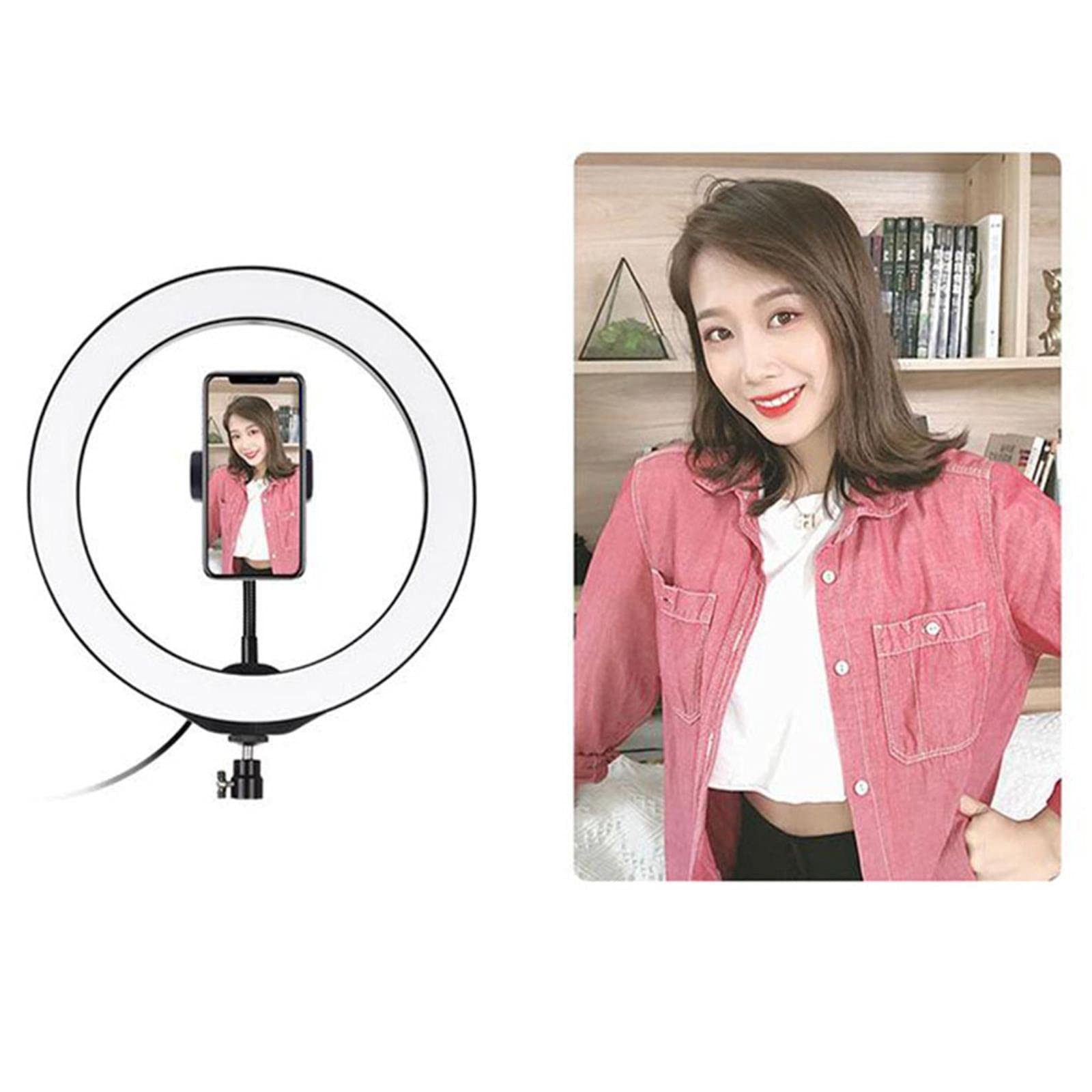 ZHOUSAN 80 LED Ring Light for Live Streaming TikTok YouTube - Perfect for Vlogging & Makeup