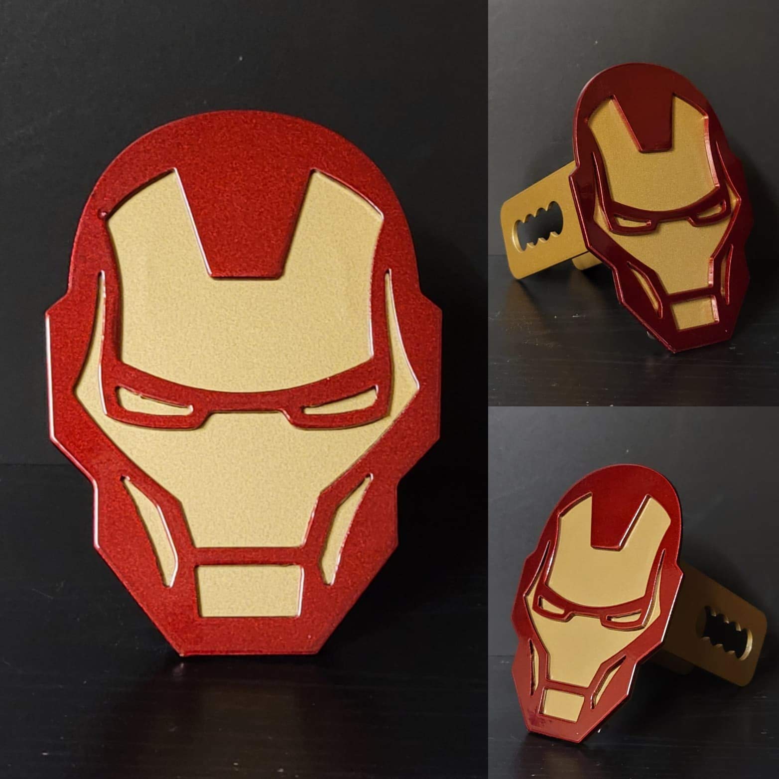 Iron Man Custom Hitch Cover - Marvel Superhero Car Accessory for Pickup Trucks & SUVs | Perfect for Comic Fans & Gift Giving