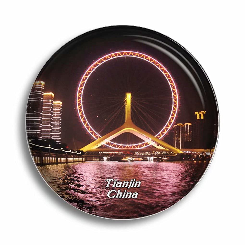 China Tianjin Glass Fridge Magnets - Cute Crystal Refrigerator Magnets for Whiteboard, Office & Home Decor - Perfect Souvenir Gift for Friends & Family
