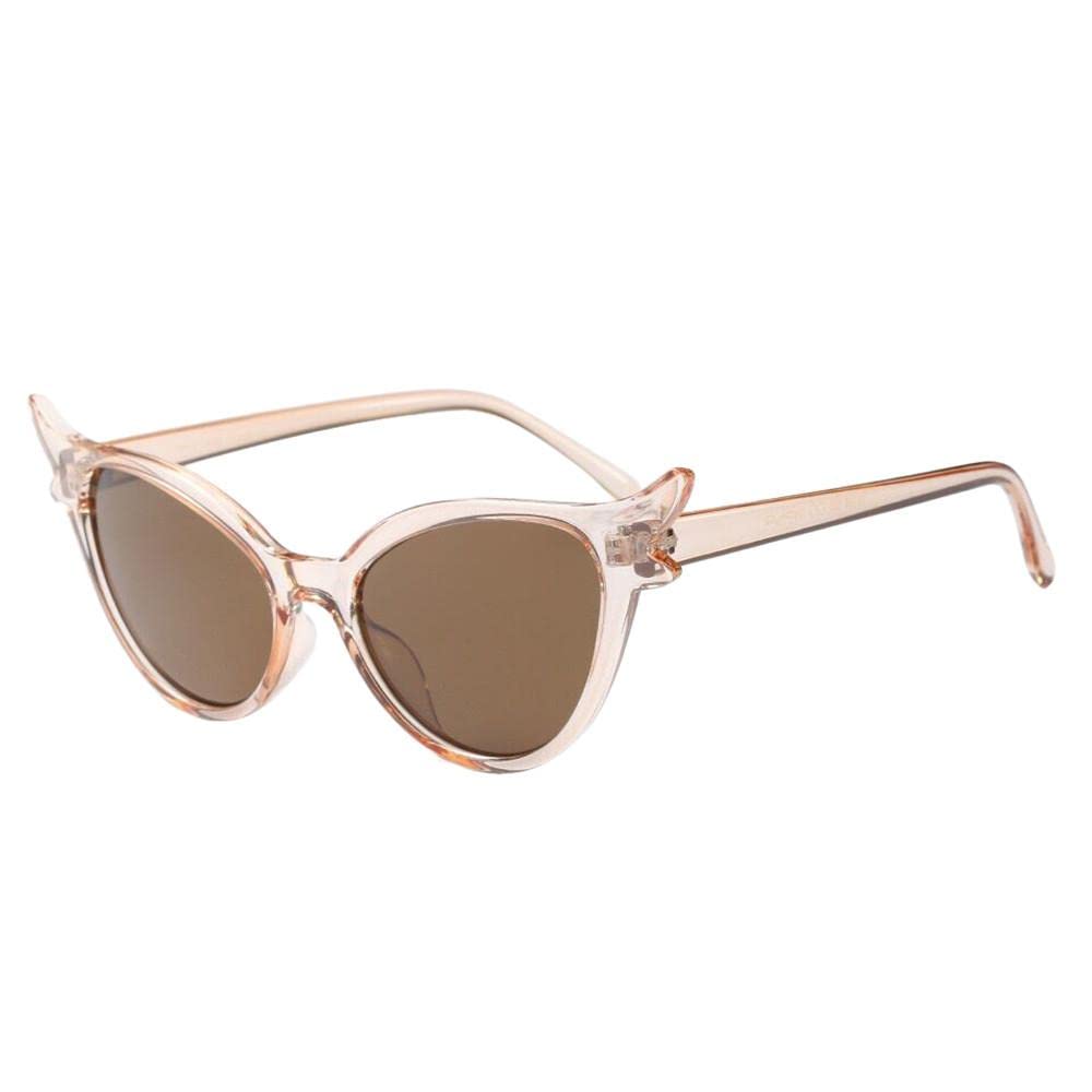 Trendy Cat Eye Sunglasses for Women - Transparent Plastic UV Protection Fashion Shades - Perfect for Parties, Beach & Summer Outfits