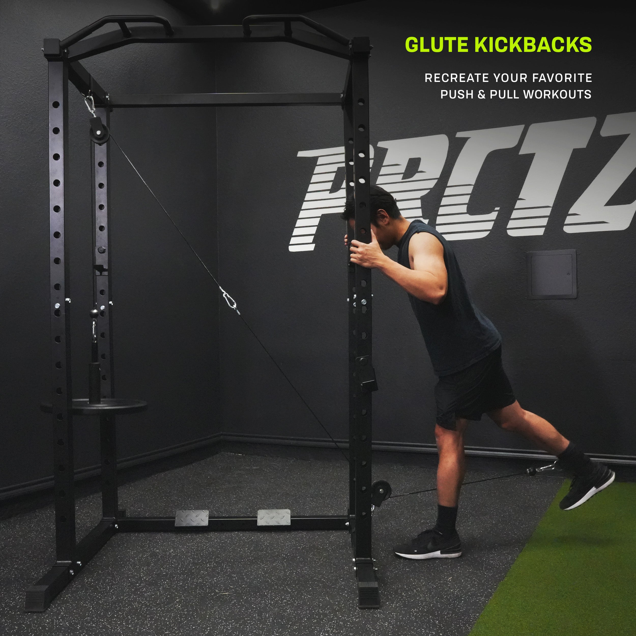 PRCTZ Adjustable Cable Pulley System for Home Gym - Strength Training Equipment for Full Body Workouts, Resistance Bands & Weight Lifting - Perfect for Garage Gym, CrossFit & Functional Training