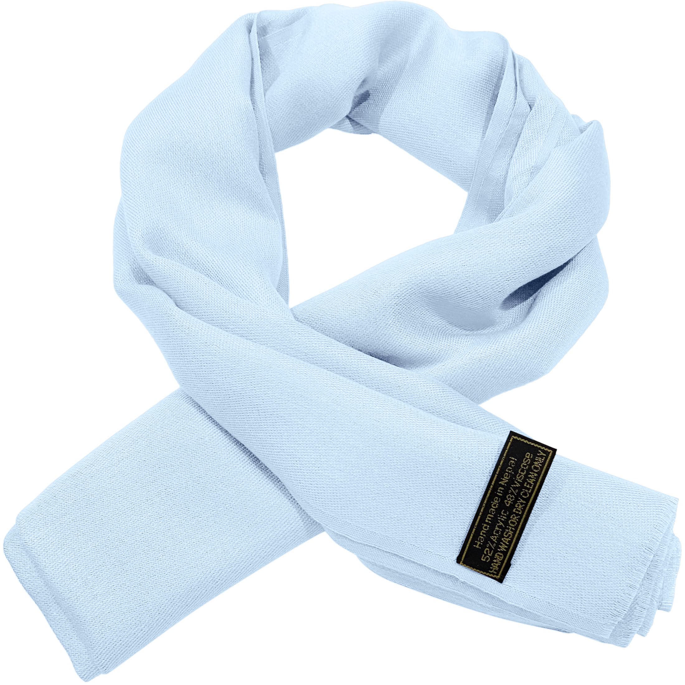 CJ Apparel Women's Solid Color Fringe Shawl Pashmina Wrap - Soft Warm Winter Scarf for Office, Party & Evening Outfits