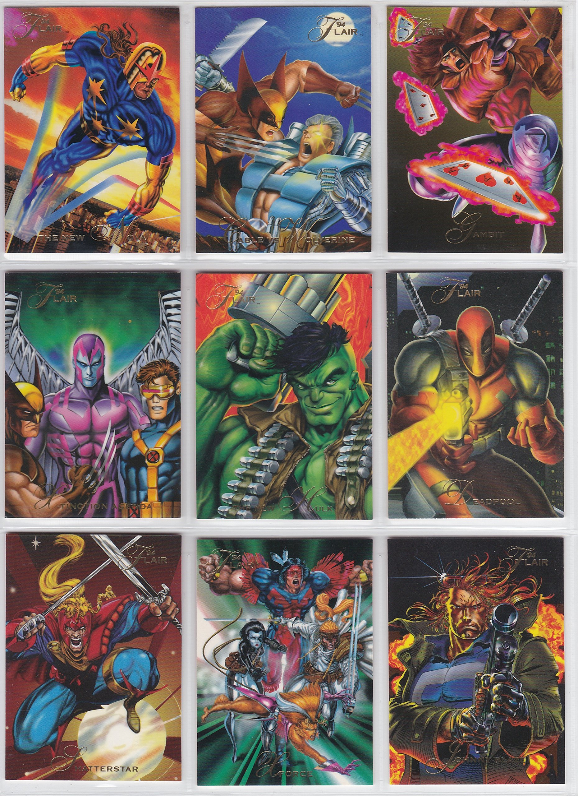 1994 Marvel Flair Inaugural Edition Complete 150-Card Set NM/M Condition - X-Men, Spider-Man Trading Cards | Perfect for Collectors, Display & Investment