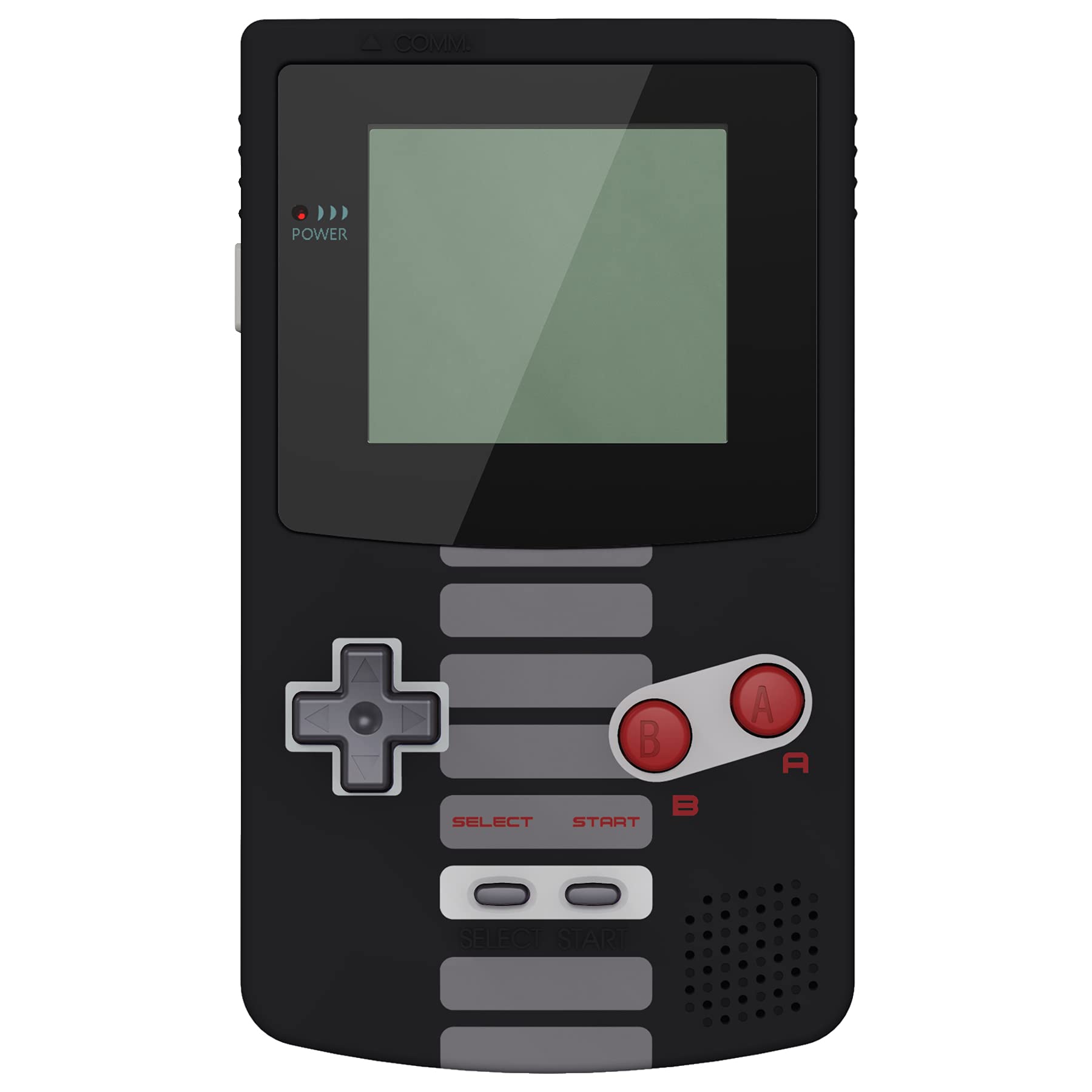 eXtremeRate Replacement Shell with Buttons for GBC Gameboy Color - Compatible with GBC OSD IPS, Regular IPS & Standard LCD (Console & IPS Screen Not Included) - Classic NES Style - Perfect for Gaming Enthusiasts & Retro Console Modding