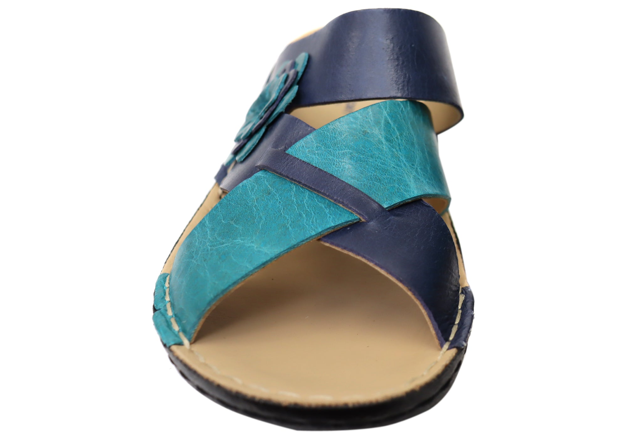 Levecomfort Debra Women's Brazilian Comfortable Leather Slides Sandals - Soft & Supportive for Casual Wear, Beach, and Home Use