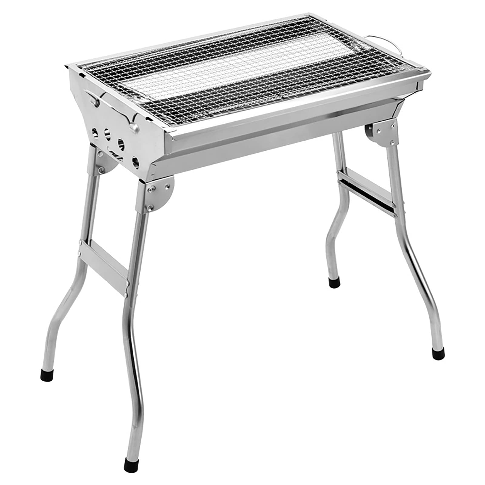 Premium Stainless Steel Folding BBQ Grill for Outdoor Cooking - Portable, Durable & Thickened Design - Perfect for Camping, Picnics, Backyard Parties & Tailgating
