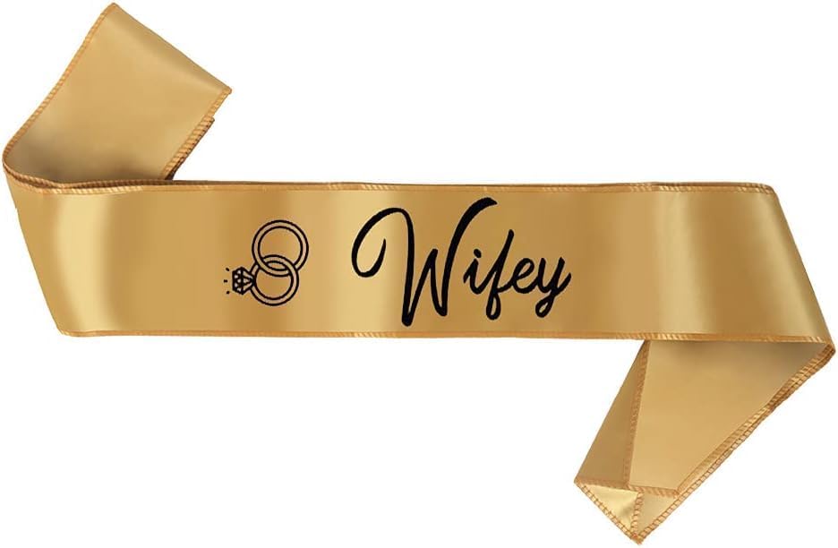 Bride To Be Sash - Beige with Black Lettering & Cute Ring Design - Bachelorette Party, Bridal Shower & Hen Night Decorations - Funny Women's Gift for Engagement Parties & Wedding Celebrations - Perfect for Photo Shoots, Girls' Night Out & Special Occasions