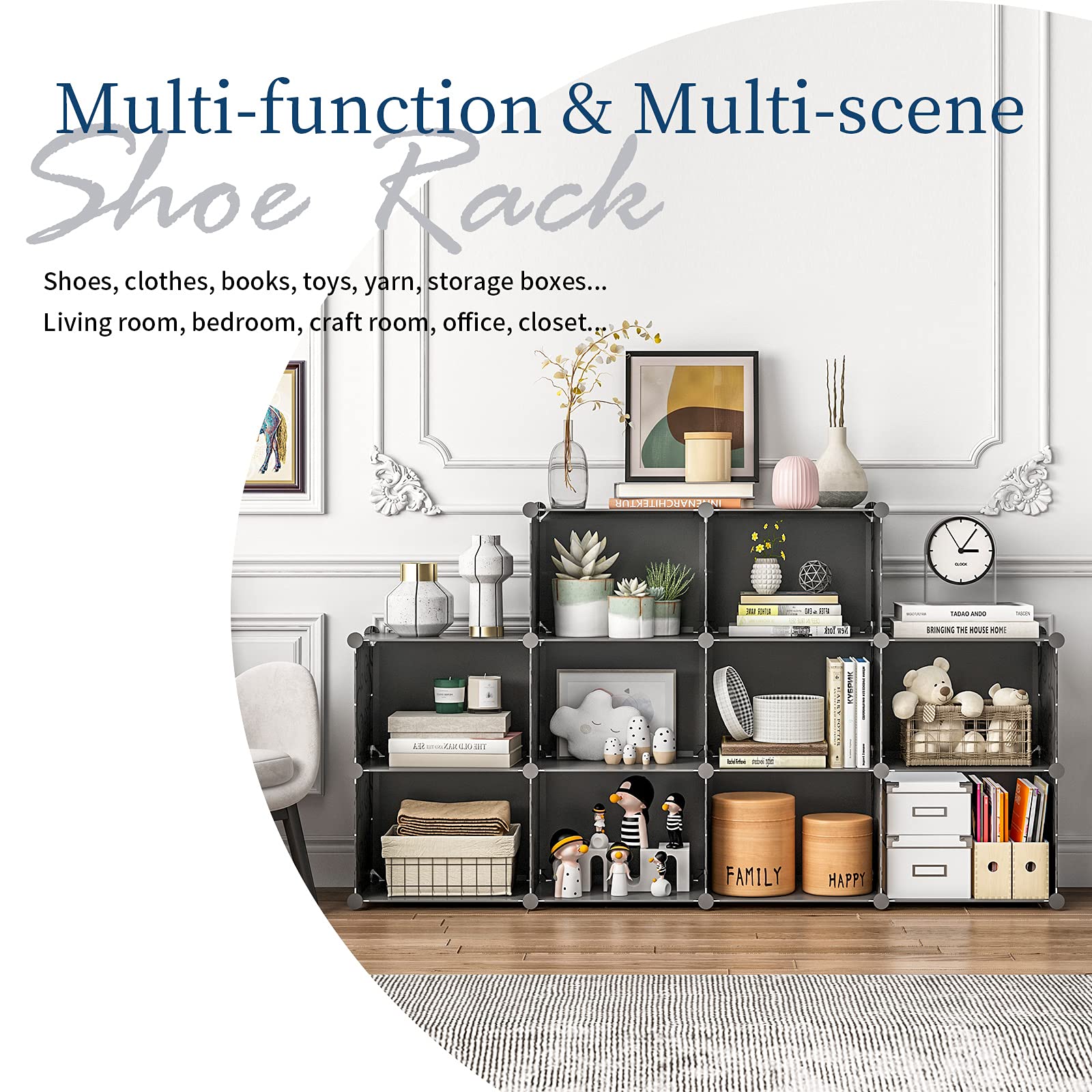 Aeitc 64 Pairs Expandable Stackable Shoe Rack Organizer - Space Saving Shoe Storage Cabinet for Entryway, Hallway & Closet | Perfect for Small Apartments, Dorm Rooms & Tight Spaces