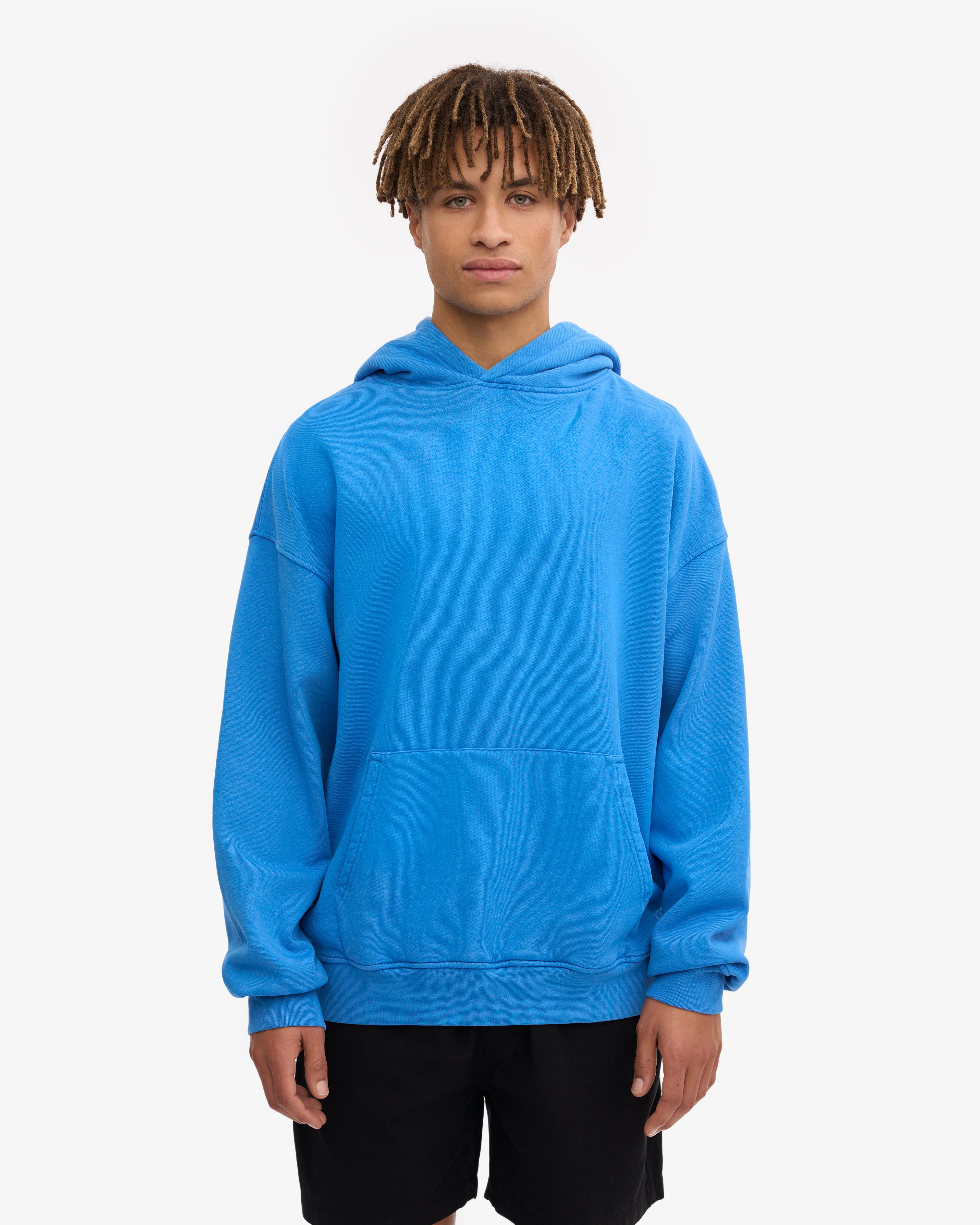 Organic Oversized Hoodie - Pacific Blue | Soft & Comfortable Pullover Sweatshirt for Men & Women | Perfect for Casual Wear, Lounging & Outdoor Activities