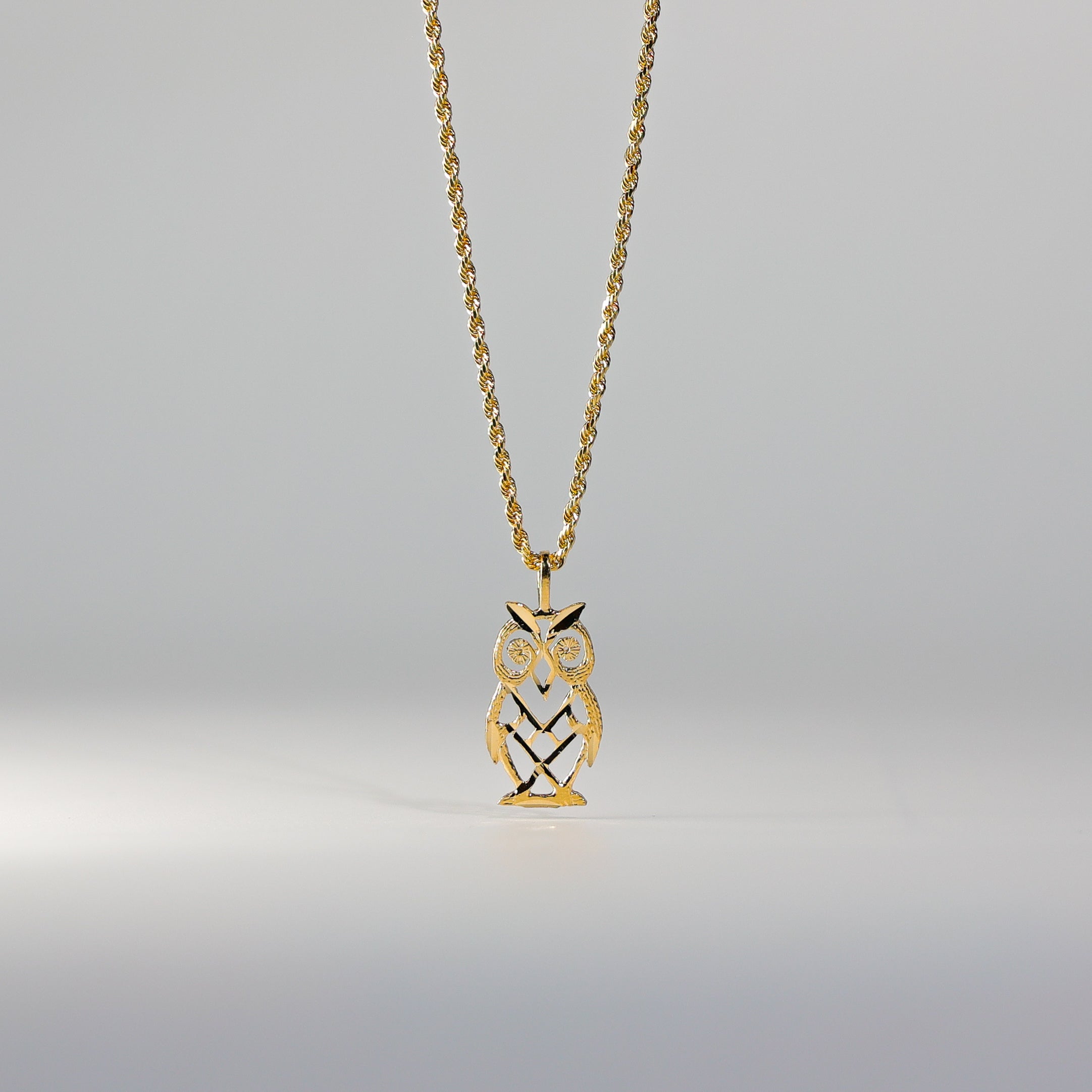 14K Gold Owl Pendant Necklace - Elegant Animal Jewelry Gift for Women (Model 1647) | Perfect for Birthday, Anniversary & Everyday Wear
