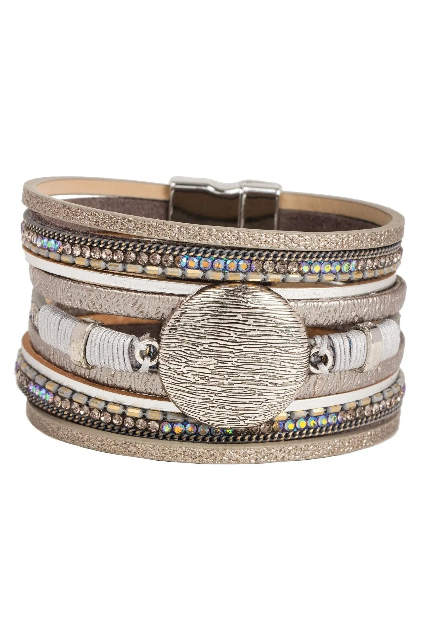 Stylish Optical Leather Bracelet for Men & Women - Trendy Adjustable Wristband for Fashion, Gifts & Everyday Wear