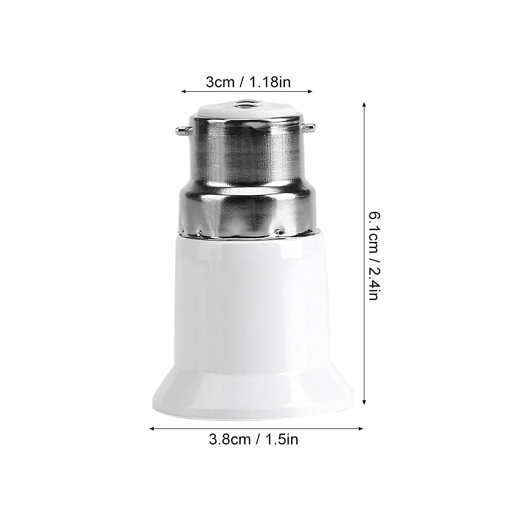 Yosoo B22 to E27 Bulb Adapter 5Pcs - Lamp Holder Converter Base Socket Adapter for LED, CFL, Incandescent Bulbs - Perfect for Home, Office, and Workshop Lighting Upgrades
