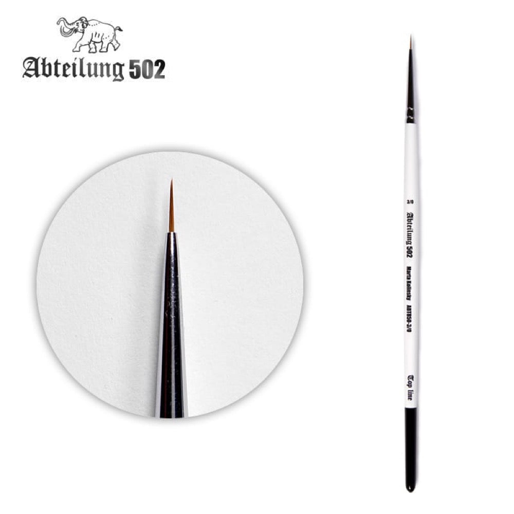 Abteilung 502 850 000 Top Line Marta Kolinsky 3.0 Paint Brush - Premium Artist Brush for Oil, Acrylic & Watercolor Painting - Perfect for Fine Art, Detailing & Professional Artwork