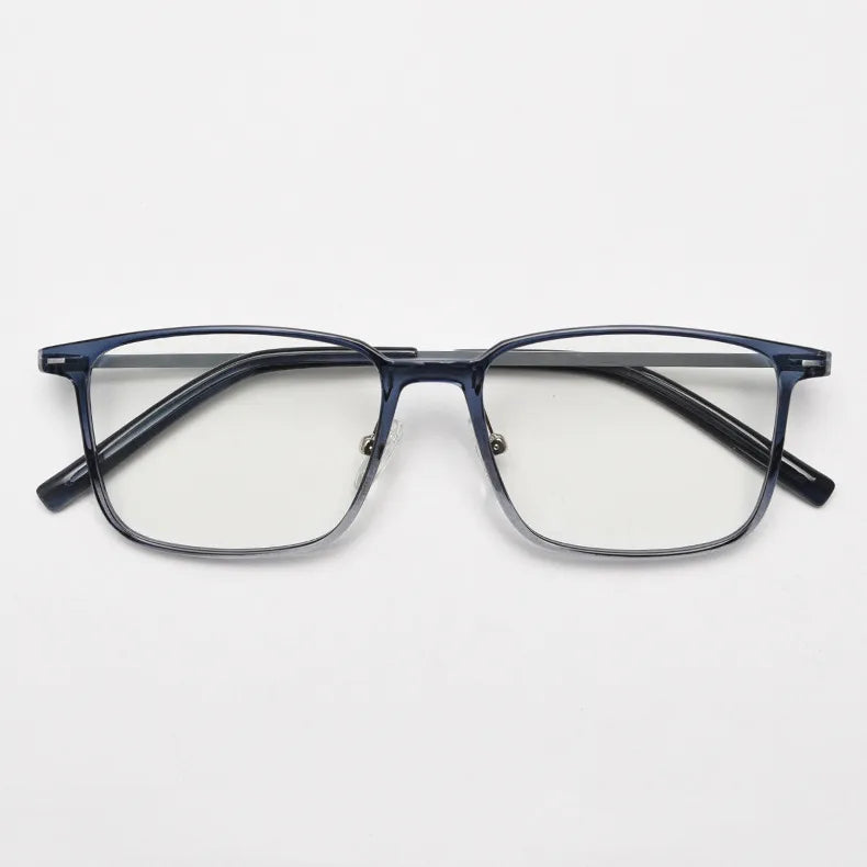 CCspace Unisex Full Rim Square TR90 Titanium Eyeglasses 56903 - Lightweight & Durable Glasses for Work, Reading & Everyday Use