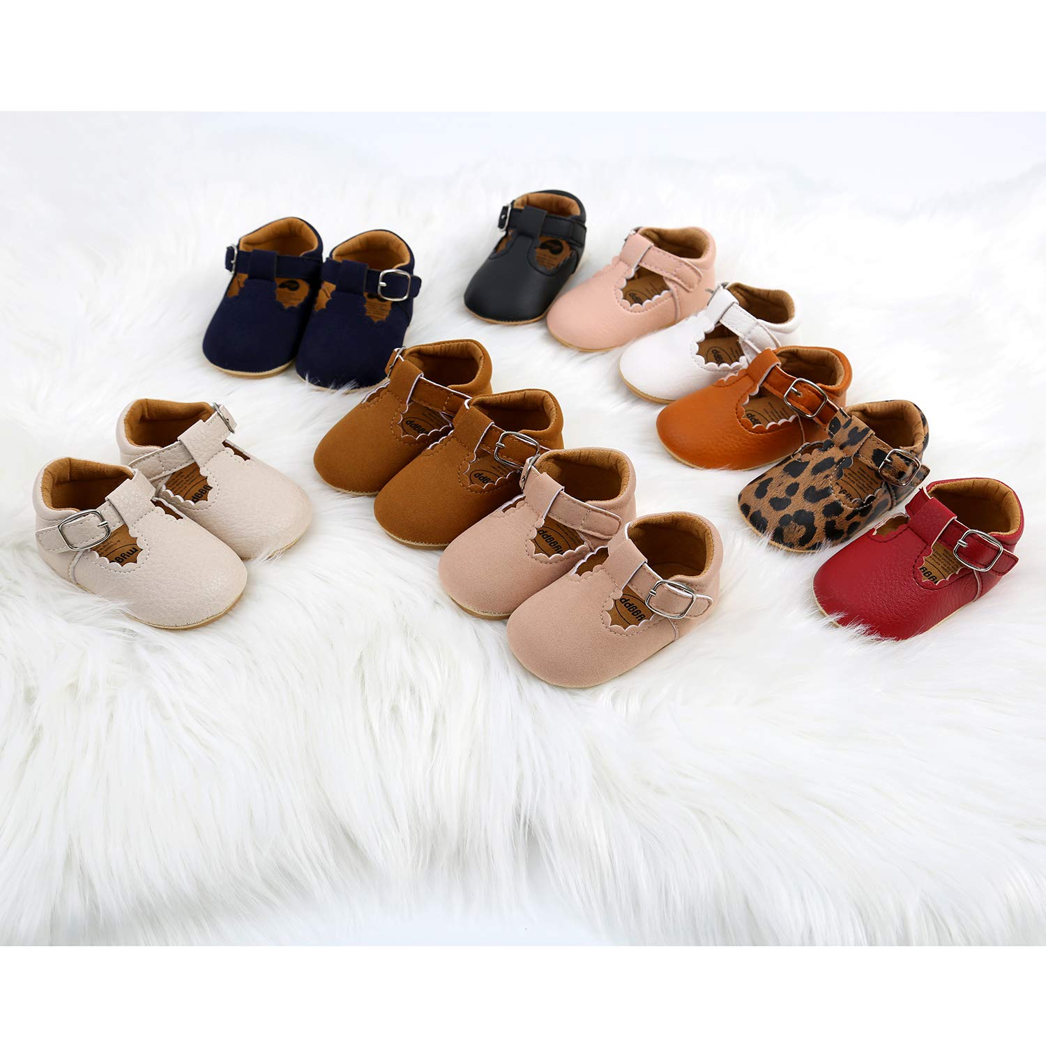 Baby Girl Soft Sole Mary Jane Shoes - Infant Toddler Walking Flat Shoes for Prewalkers & First Walkers - Princess Style Crib Shoes for Wedding & Special Occasions - Perfect for Parties, Photos & Everyday Wear