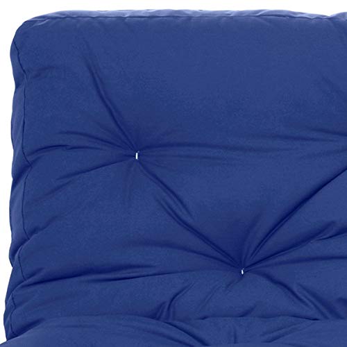 Mozaic Queen Size 10-inch Cotton Twill Futon Mattress - Blue | Comfortable & Durable Sofa Bed Mattress for Guest Room, Dorm, Apartment & Small Spaces