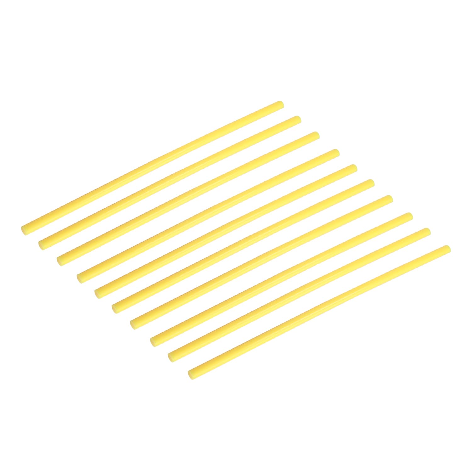 Aicosineg 10Pcs Hot Glue Sticks Bulk - Dual Temperature Craft Glue Gun Refill Sticks, 0.28x10 Inch Light Yellow Mini Hot Melt Adhesive for DIY Projects, Arts & Crafts, Home Repairs, and School Supplies