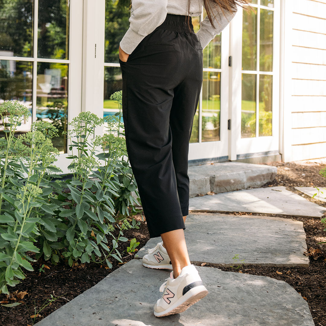 Audrey Wide Leg Pants for Women - High Waisted Black Dress Pants for Office, Business & Casual Wear