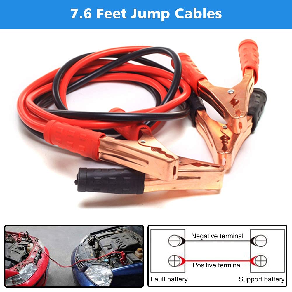 Premium Car Roadside Emergency Kit - 120-Piece Vehicle Safety & Roadside Assistance Set with Jumper Cables, First Aid Kit, Tow Rope, Reflective Triangle & Tire Gauge | Essential Auto Accessories for Trucks, SUVs & Cars | Perfect for Road Trips, Commuting & Winter Driving