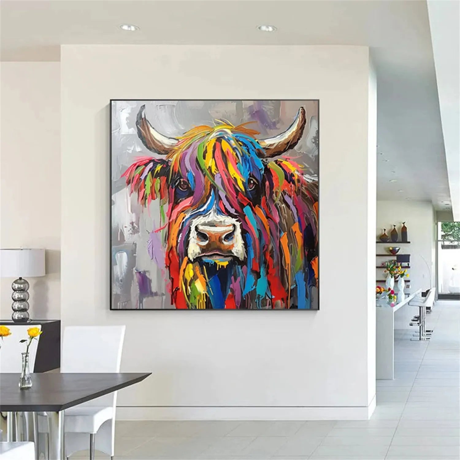 Animal Art Painting #AP090 - Handmade Canvas Wall Decor for Living Room, Bedroom & Office | Wildlife & Nature Inspired Artwork