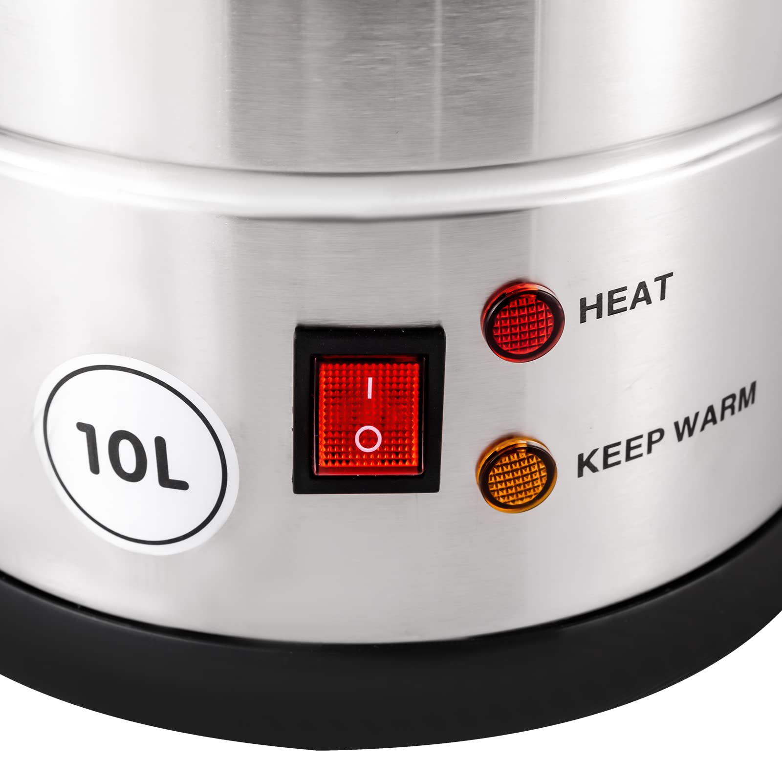 60 Cup Electric Coffee Percolator - 10L Commercial Brewer for Coffee, Tea & Hot Chocolate - Perfect for Offices & Events