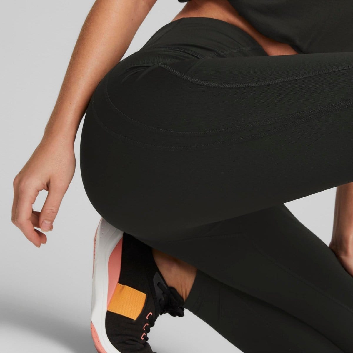 PUMA Women's EVOSTRIPE High Waist Black Workout Tights - Yoga, Running & Gym Leggings for Women