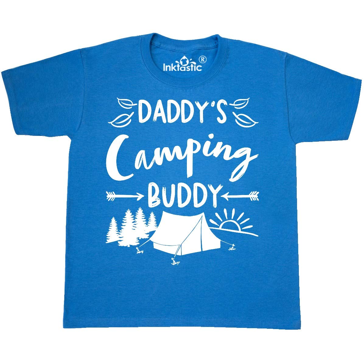 Inktastic Daddy's Camping Buddy Youth T-Shirt - Fun Camping Graphic Tee for Kids | Father & Child Outdoor Adventure Shirt | Perfect for Camping Trips, Hiking, and Family Bonding Activities