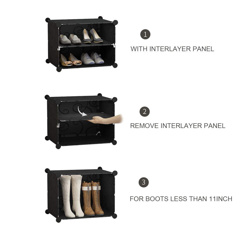 KOUSI 96 Pair Expandable Shoe Rack Organizer - 12 Tier Tower Shelf Storage Cabinet for Heels, Boots & Slippers | Space Saving Closet & Entryway Shoe Storage Solution
