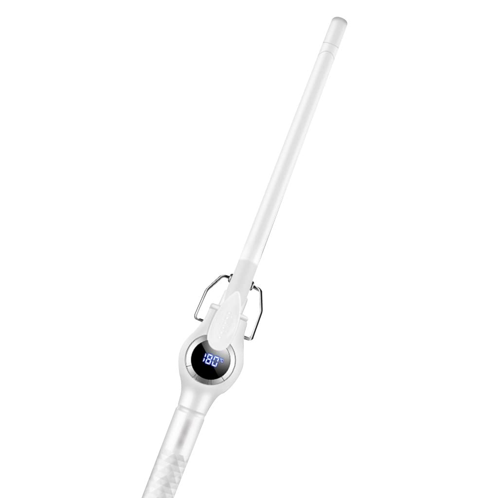 BBFQL Automatic Curling Iron for Short Hair - 39cm Water Ripple Lazy Curler with One-Touch Operation (White) | Perfect for Beach Waves, Daily Styling & Quick Salon-Look at Home