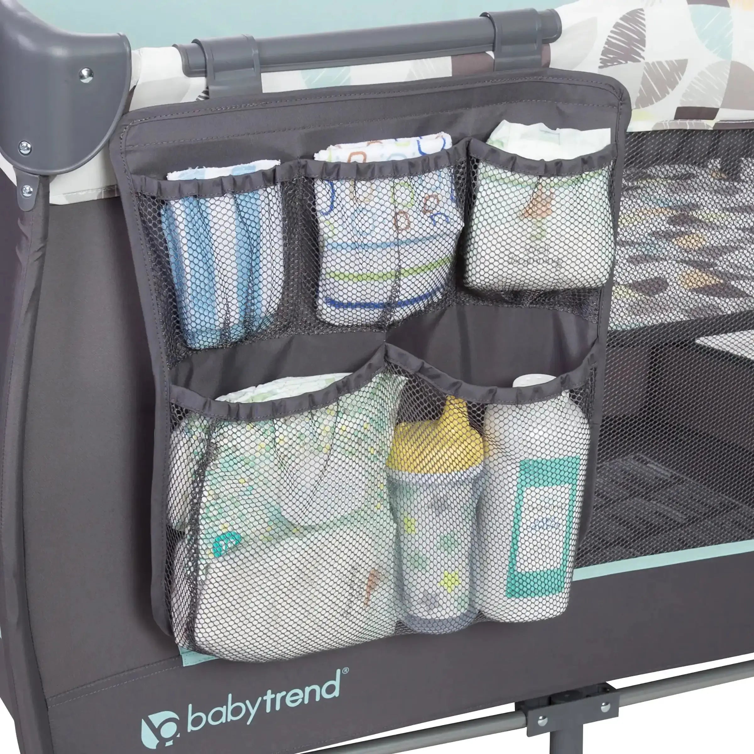 Trend E Nursery Center® Playard - Portable Baby Playpen with Breathable Mesh, Lightweight & Foldable for Travel, Home, Daycare - Safe Play Area for Infants & Toddlers