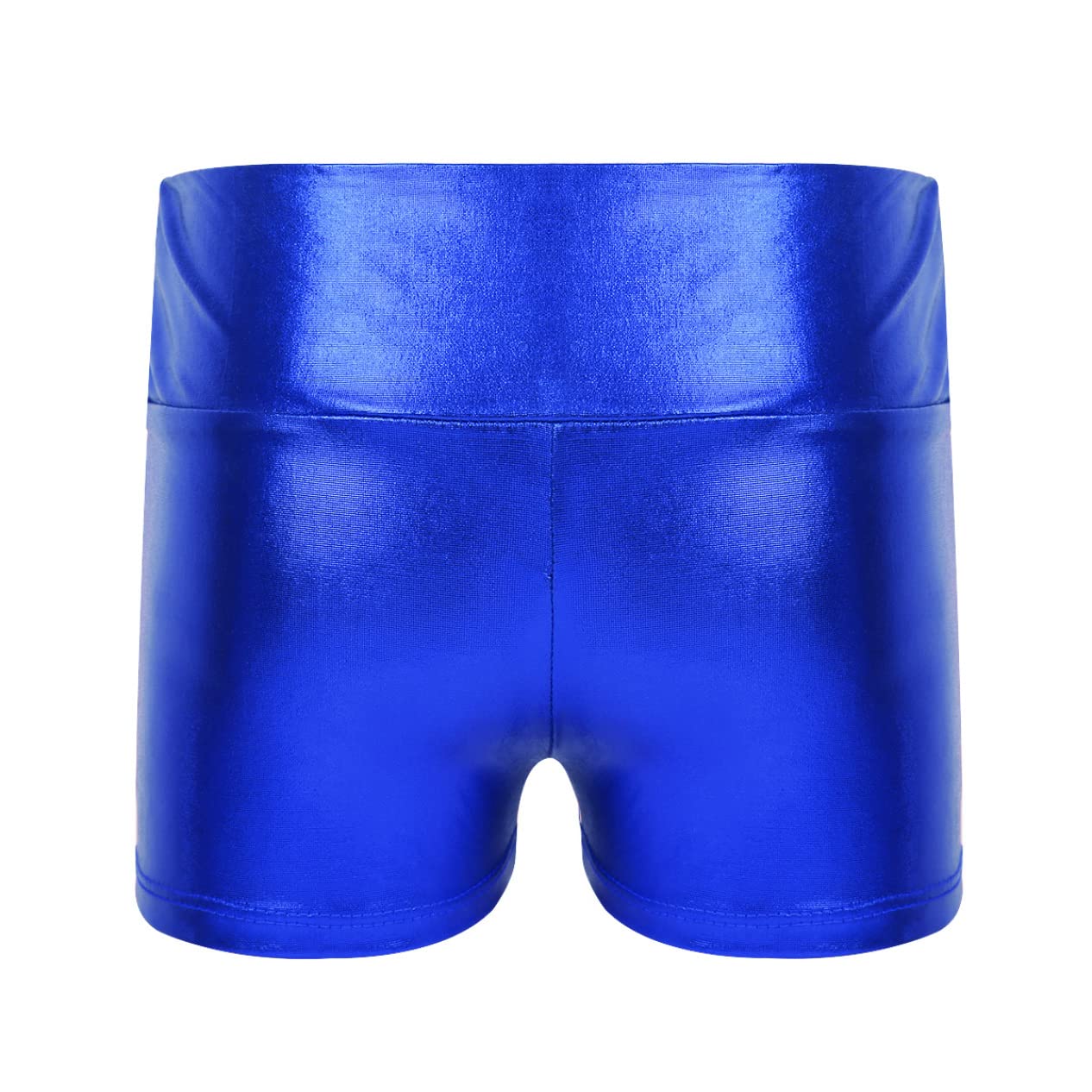 Girls' Metallic Spandex Ballet Dance Shorts - Cheerleading & Gymnastics Athletic Leotard for Kids - Perfect for Dance Class, Cheer Practice & Tumbling Training